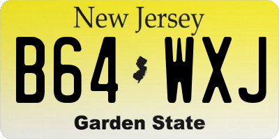 NJ license plate B64WXJ