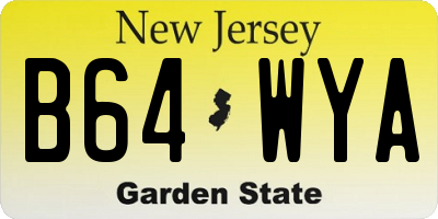 NJ license plate B64WYA