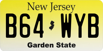 NJ license plate B64WYB