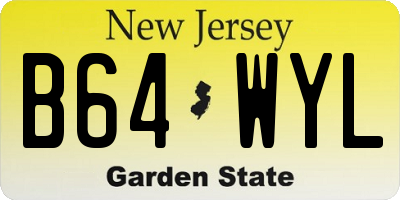 NJ license plate B64WYL