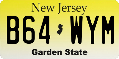 NJ license plate B64WYM