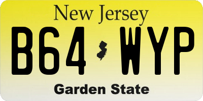 NJ license plate B64WYP