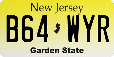 NJ license plate B64WYR