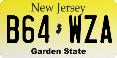 NJ license plate B64WZA