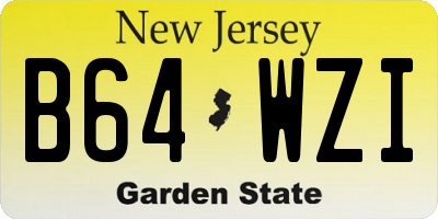 NJ license plate B64WZI