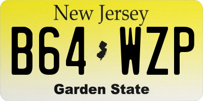 NJ license plate B64WZP
