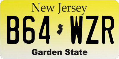 NJ license plate B64WZR