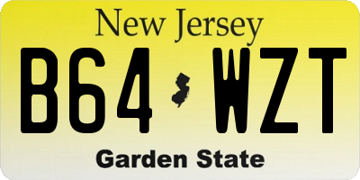 NJ license plate B64WZT