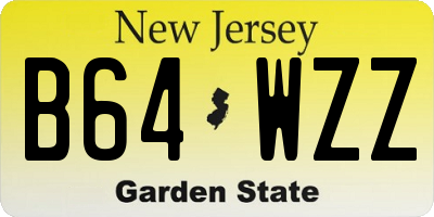 NJ license plate B64WZZ