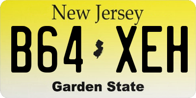 NJ license plate B64XEH