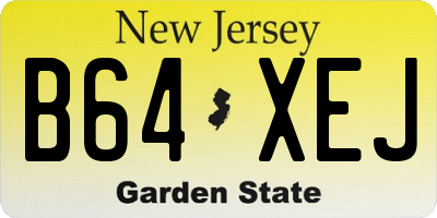 NJ license plate B64XEJ