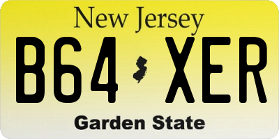 NJ license plate B64XER