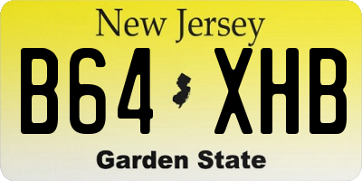 NJ license plate B64XHB