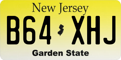 NJ license plate B64XHJ