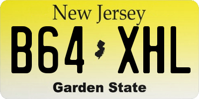 NJ license plate B64XHL