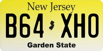NJ license plate B64XHO