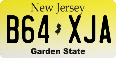 NJ license plate B64XJA
