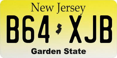 NJ license plate B64XJB