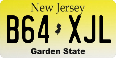 NJ license plate B64XJL