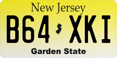 NJ license plate B64XKI