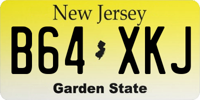 NJ license plate B64XKJ