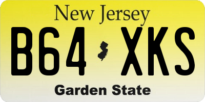 NJ license plate B64XKS