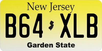 NJ license plate B64XLB