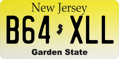 NJ license plate B64XLL