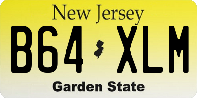 NJ license plate B64XLM