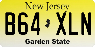 NJ license plate B64XLN