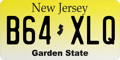 NJ license plate B64XLQ
