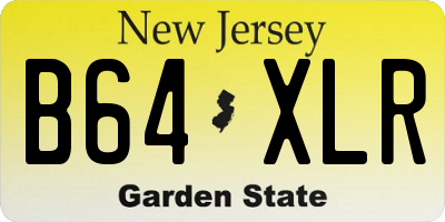 NJ license plate B64XLR