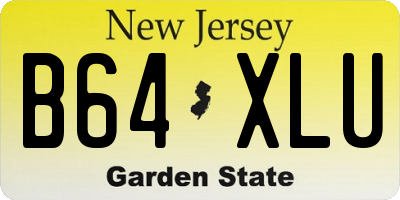 NJ license plate B64XLU
