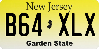 NJ license plate B64XLX