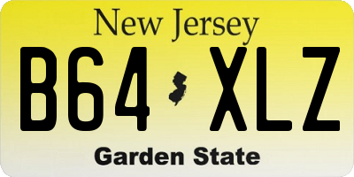 NJ license plate B64XLZ