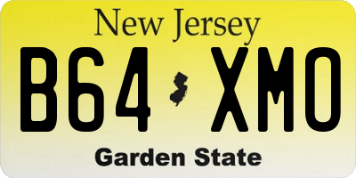 NJ license plate B64XMO