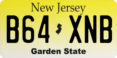 NJ license plate B64XNB
