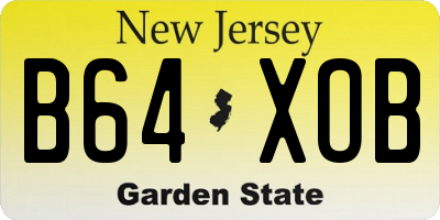 NJ license plate B64XOB