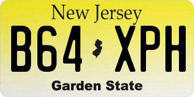 NJ license plate B64XPH
