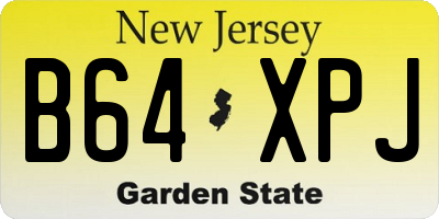 NJ license plate B64XPJ