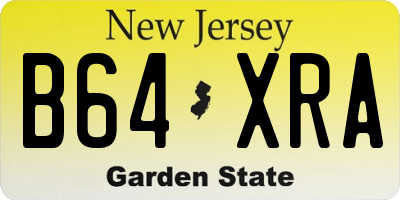 NJ license plate B64XRA
