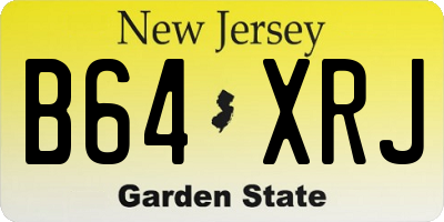 NJ license plate B64XRJ