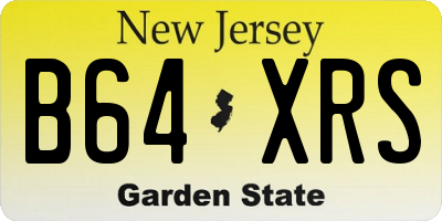NJ license plate B64XRS