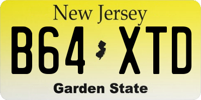 NJ license plate B64XTD