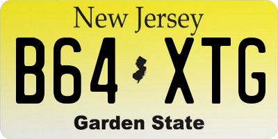 NJ license plate B64XTG