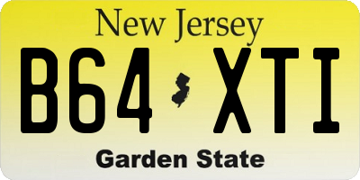 NJ license plate B64XTI