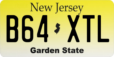 NJ license plate B64XTL