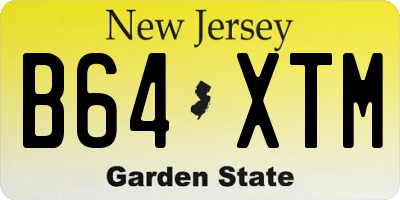 NJ license plate B64XTM