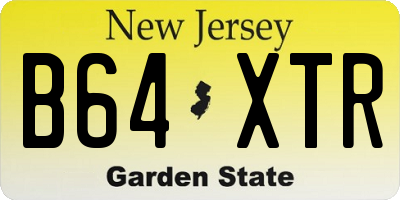 NJ license plate B64XTR
