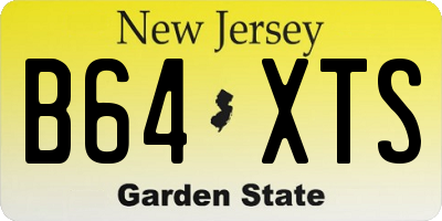 NJ license plate B64XTS